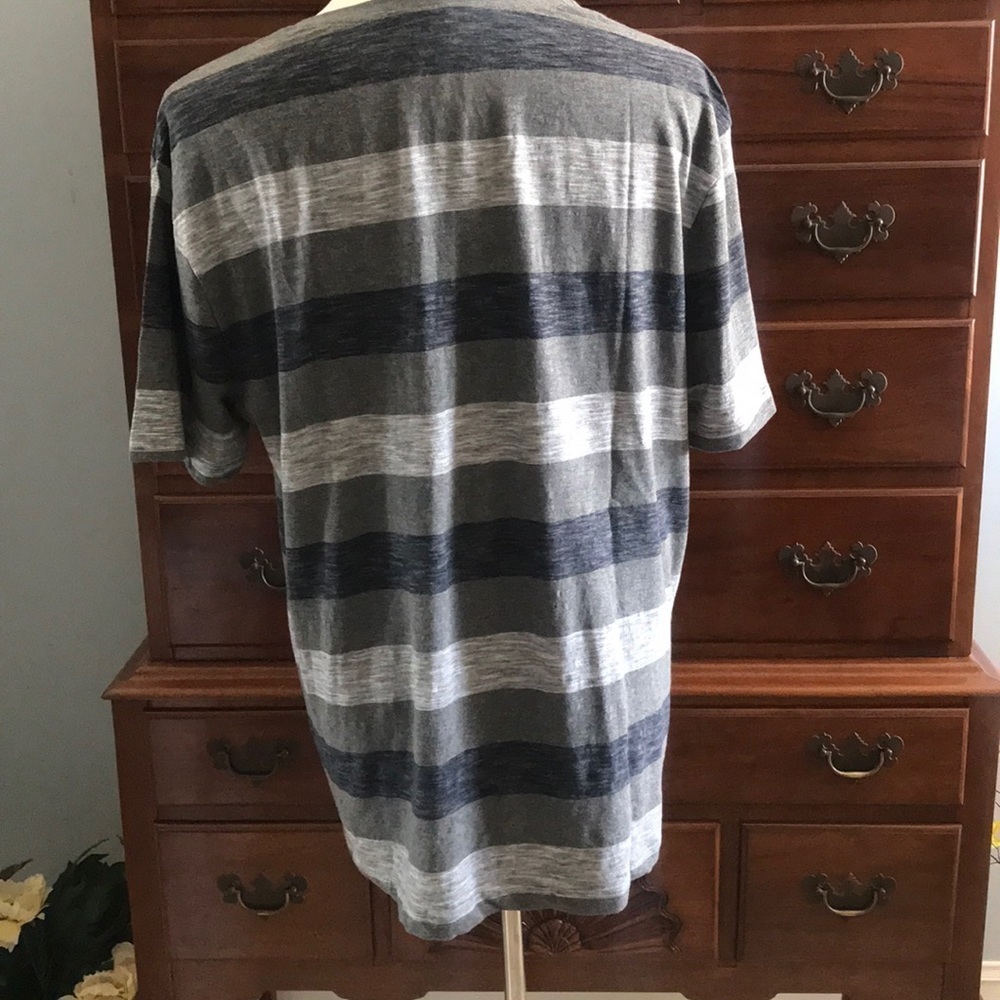 Gap Gray Stripe Tee Shirt XL - Picture 5 of 7